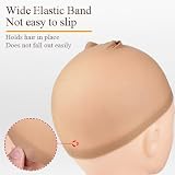 MORGLES 8pcs Nude Wig Caps Stretchy Breathable One Size Fits All view 5