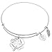 Qina C Sterling Silver 4 Leaf Clover Heart Friends Forever Today Tomorrow Always Adjustable Bangle Bracelet