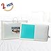 HANKEY 2 Pack Memory Foam Pillow with Cooling Gel, Double Sided Cushion for Neck and Shoulder Pain Relief, Help Insomnia, with Soft & Washable Cover