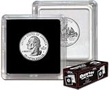 BCW 2x2-Inches Coin Snap Holder Quarter, 24.3mm, Bundle of 25