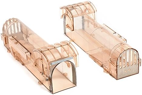 Humane Smart Mouse Trap - Mouse House Live Catch &amp; Release NO KILL Mice/Rats/Rodents Catcher - Safe around Children and Pets, 12.6X3.8Inch,2 Pack