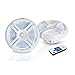 Pyle 6.5” Dual Waterproof Marine Speakers - 250W Outdoor Car/Boat Radio Stereo Speakers Waterproof/Weather Proof Marine Stereo Speakers System Pair- LED Light Mount Kit Speaker Wire Grill PLMRX68LEW
