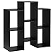 Furinno Parsons Staggered Cube Bookcase with 6 Shelves, Black