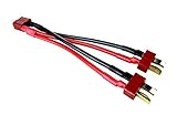 T Plug Parallel Battery Connector Cable Deans Style Parallel Y-Harness For RC LiPo Battery Male and Female Connectors