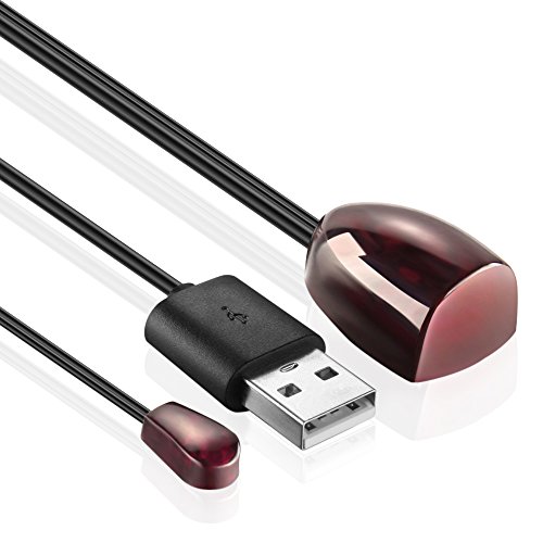 IR Infrared Remote Control Extender Repeater Cable (10 Feet) - IR Signal Receiver & IR Emitter Blaster Extension Cable Wire Cord USB Powered System Kit