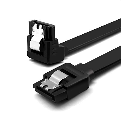 image for ABLEWE SATA Cable III 5 Pack 6Gbps 90 Degree Right Angle HDD SDD Data 