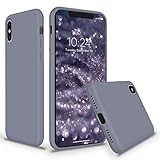 SURPHY Silicone Case for iPhone Xs Max, Slim Liquid Silicone Protective Phone Case Cover (Full Body Thin Case with Microfiber Lining) Compatible with iPhone Xs Max 6.5