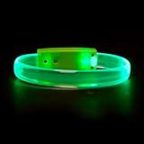 LED Light Up Wristband / Bracelets Pack of 4 (Green)