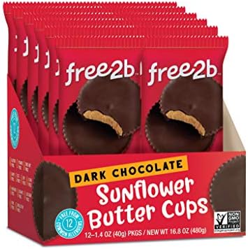 Free2b Foods Dark Chocolate Sun Cups Gluten Free Dairy Free Nut Free And Soy Free 2 Cups Pack Of 12 Amazon Com Au Pantry Food Drinks