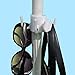 Qualyty Beach Umbrella Hanging Hook for Towels, Cameras, Bags, Sunglasses, 4-Prong Plastic Beach Umbrella Hook Hanging, Pool Accessories, Durable, White, Beach Bag Included