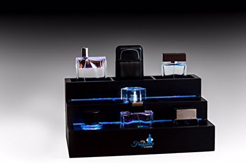 My Fragrance Caddy Black Lacquer Wood Fragrance Display Case and Storage