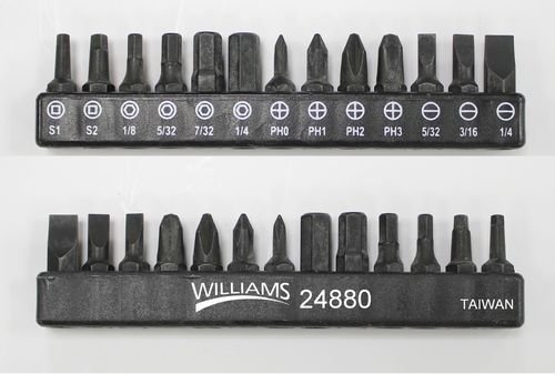 Williams 24880 14 Drive Insert Bit Set, 13-Piece
