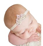 Voberry Baby's hair band Baby Girl Crystal Pearl Crystal Crown Princess Headband (C)