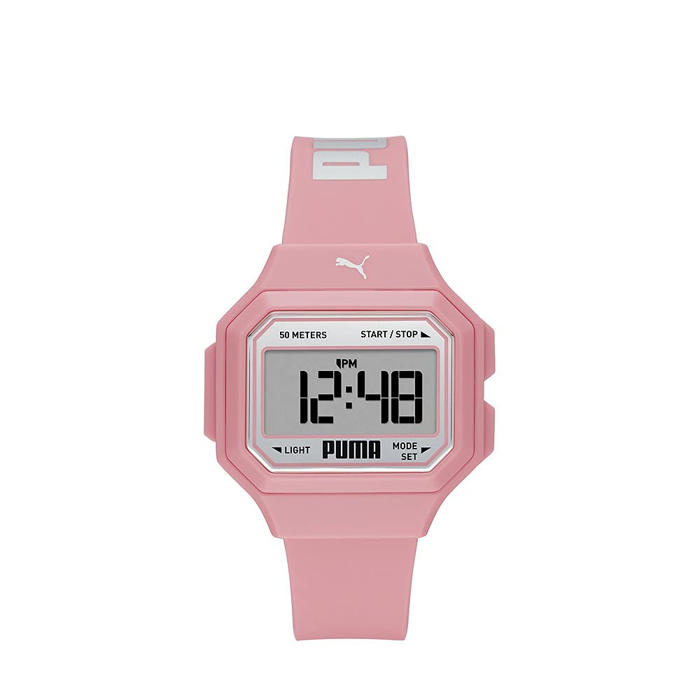 PUMA Watch for Women Mini Remix, Digital movement, 35mm Pink Polycarbonate case with a Polyurethane strap, P1057