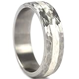6 mm Titanium Ring with a Sterling Silver Inlay and
