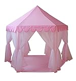 GreEco Princess Castle Play Tent, Fairy Princess Castle Tent,Newest Design, Extra Large Room,New Pink