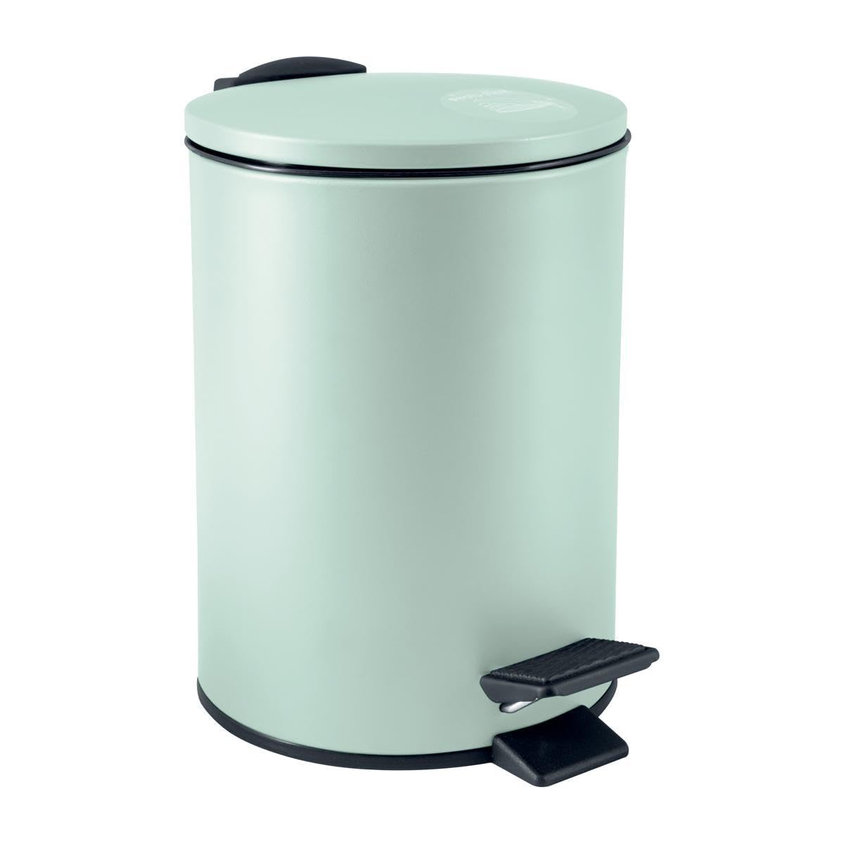Spirella Adelar Bin 3 Litres Stainless Steel with Automatic Close and Inner Bucket, Soft Close, Matte Green