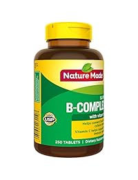 Nature Made Tabletas de complejo Súper B + Vitamina C, 3110, 1