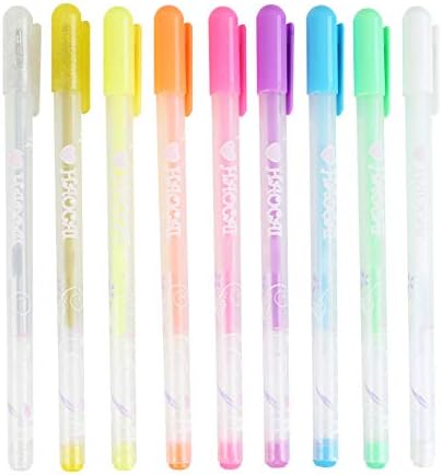 0.8mm Line Tip Sketching Pens Fine White Gel Pen for Artists Dark Papers Highlight Drawing Art Design Supplies Highlight Sketching Pens 9Pcs