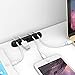 Cable Clips, Desktop Cable Management Cord Organizer, Adhesive Desk Wire Holders for Organizing USB Power Cords Charging Cables for Car Home Office (5, 5, 3, 3 Slots) Black 4 Packs