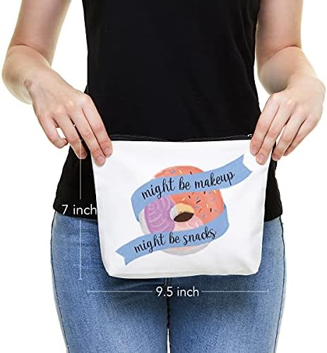 Funny Makeup Cosmetic Bag Zipper Pouch | Cute Might Be Makeup Might Be Snacks Cosmetic Travel Bag Toiletry Make-Up Case Multifunction Pouch Gifts for Women Girls Friend Mom Sister Teens 2 Funny Makeup Cosmetic Bag Zipper Pouch | Cute Might Be Makeup Might Be Snacks Cosmetic Travel Bag Toiletry Make-Up Case Multifunction Pouch Gifts for Women Girls Friend Mom Sister Teens