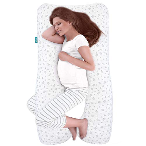 Pregnancy Full Body Pillow Cover UShaped, 100 Jersey Knit Cotton Pillowcase Replacement Cover