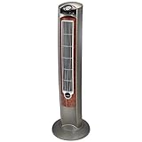 Lasko Wind Curve Portable Electric 42" Oscillating Tower Fan with Fresh Air Ionizer, Timer and Remote Control for Indoor, Bedroom and Home Office Use, One Size, Blackwood 2554