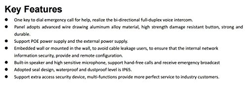 Nexhi Nexhi-DR-PHNe Intercom Security IP Phone One key to Dial Emergency Call Partner Door Phone