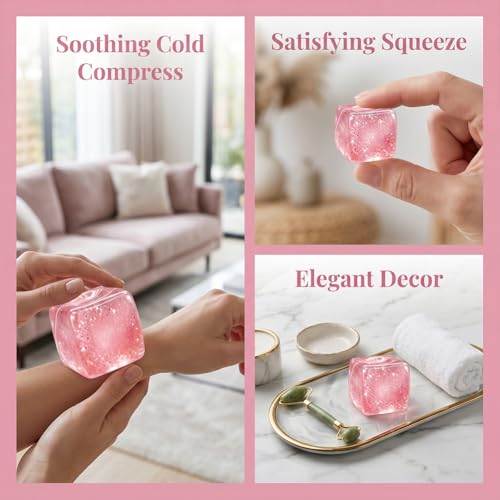 Glow in The Dark Sensory Cube Fidget Toy, Soft TPR Luminous Squeeze Block, Portable Stress Relief Hand Toy, Compact Decompression Cube, Safe Cute Desktop Play Toys for Kids and Adults
