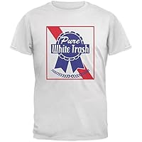 Old Glory Pure White Trash White Adult T-Shirt - X-Large