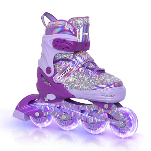 Mammygol Kids Inline Skates for Girls Kids, 4 Sizes Adjustable… at Amazon