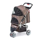 Comiga Pet Stroller, 3-Wheel Cat Stroller, Foldable