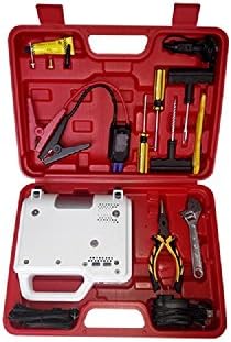 Meihejia 5 in 1 Multifunction Car Tool Box, Includes Jump Starter, Digital Pump, 200m Led Light, Power Bank, Repair Kit Set for Deal Any Unexpected Situations