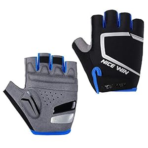 NICEWIN Cycling Gloves Road Bike Gloves Half Finger Bicycle Glove for Men Women, Breathable MTB Glove with Shock…