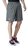CLSL TM-MTP07-DGY_Large j-XL Tesla Men's Mesh Shorts Sports Performance HyperDri II With Pockets MTS07