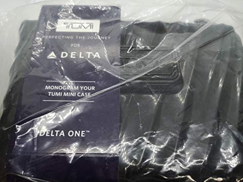 デルタ航空 期間限定送料無料 Delta トゥミ Tumi ビジネスクラス アメニティ ブラック パープルリボン ハードケース ポーチ