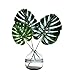 Olivachel Artificial Leaves Tropical Monstera Leaves Palm Tree Leaf Plant DIY Decorations for Home Kitchen Wedding Party (Monstera Leaves - 3Pcs/Pack)
