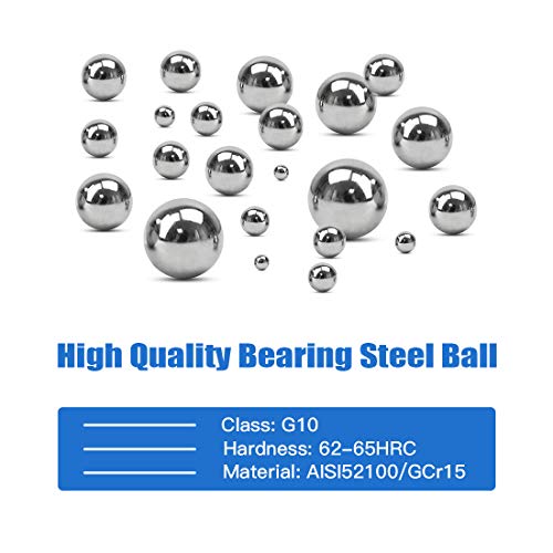 image for Glarks 510Pieces 11 Size 2-8MM Metric Precision Chrome Steel Assorted 