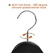 JS HANGER Heavy Duty Broad Shoulder Coat Hangers for Garment, Black with Anti-rust Hook, 5 Pack