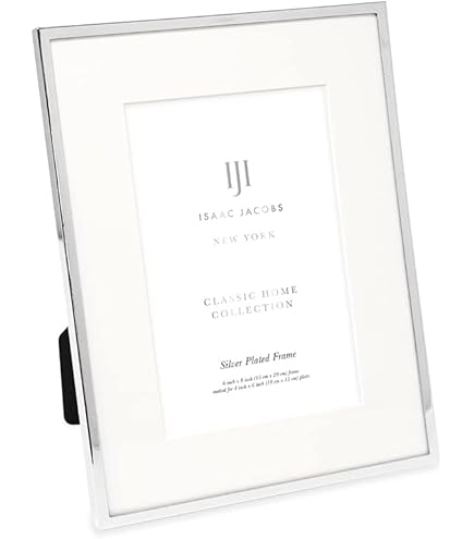 アクセサリー have a good time FRAME TOP SILVER Amazon.com - Isaac Jacobs 7x9 (Matted 5x7) Silver Metal Picture
