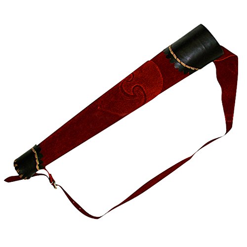 Red Leather Archer Quiver - LARP Quiver