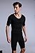 Vinmin Mens Hot Thermo Body Shaper T Shirt, Slimming Neoprene Bodysuit, Workout Sweat Sauna Suit, Stomach Fat Burner, Best Abdominal Trainer for Weight Loss, Black L
