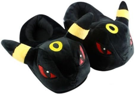 Pokemon Umbreon Anime Cartoon Winter Plush Indoor Bedroom Slipper