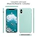 SURPHY Designed for iPhone Xs Case and for iPhone X Case with Microfiber Lining, Thickened Liquid Silicone Phone Case for iPhone X XS 5.8 inches, Mint Green
