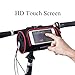 StyleZ Bicycle Front Handbar Basket with Waterproof Touchscreen Transparent PVC Pouch Bike Headbag Cycling Mountain Road MTB Bike Front Frame Tube Handlebar Bagthumb 1