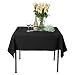VEEYOO Square Tablecloth - 54x54 Inch Polyester Table Cloth Washable Wrinkle Free Dinner Tablecloth for Wedding, Party, Restaurant,Indoor and Outdoor Buffet Table - Black Tablecloth primary