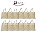 Plain Cotton Canvas Tote Bags in Bulk - 12 Pack - Natural, Black, White Canvas Bags Wholesale for Arts and Crafts, Heat Transfer, DIY and More!