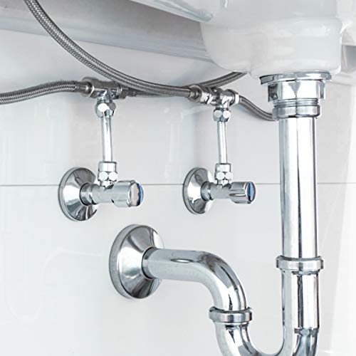 HOMEIDEAS 24Inch Faucet Connector 3/8" x M10x1 Braided Stainless Steel