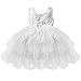 Toddler Baby Flower Girls Princess Tulle Dress Lace Backless Tutu A-line Beaded Party Dresses White
