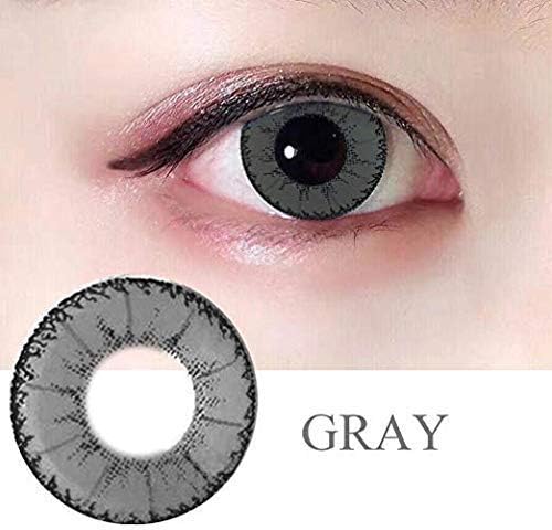 WQFXYZ Women Multi-Color Contact Lenses Cosplay Eyes Cute Charm and Attractive Fashion Eye Accessories Cosmetic Makeup Eye Shadow (Gray)